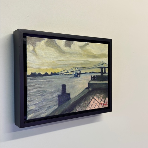 Original framed Landscape oil Painting with Black Frame | 8x10 inch artwork - Picture 2 of 5